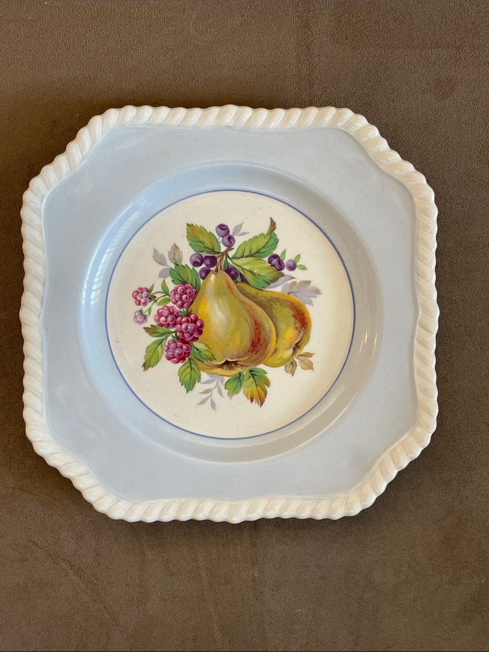 EC Johnson Brothers California Decorative White Ceramic Fruit Plate